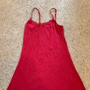 Deep Red Spaghetti Strap Nightie